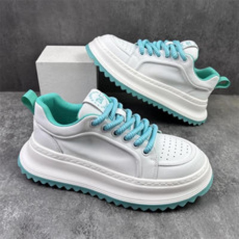 

Платформенные белые мужские летние новые сетчатые дышащие молодежные трендовые туфли с увеличением роста, повседневные спортивные кеды 44