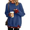 Women's Casual Printed Long Sleeve Sweatshirt Loose Fit Pullover Top for Daily Wear