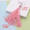 Cute Hanger Leather Tassel Keychain Alloy Pu Car Keyring Fashion DIY Bag Charm Men
