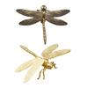 Miniature Dragonfly Sculpture Solid Adorable Home Decor Brass Dragonfly Ornament for Bedroom Teahouse Shelf Office Tabletop