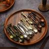 6pcs Vintage Palace Coffee Spoon Set Home Tableware Kitchen Gadget Set Ice Cream Jam Dessert Spoon Afternoon Tea Decor Tool Gift