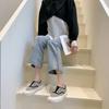 Fashion Round Toe Female Footwear Canvas Women's Shoes Slip on Flat Casual Sneaker Trends 2024 High Quality Cotton Korean Daily Routine