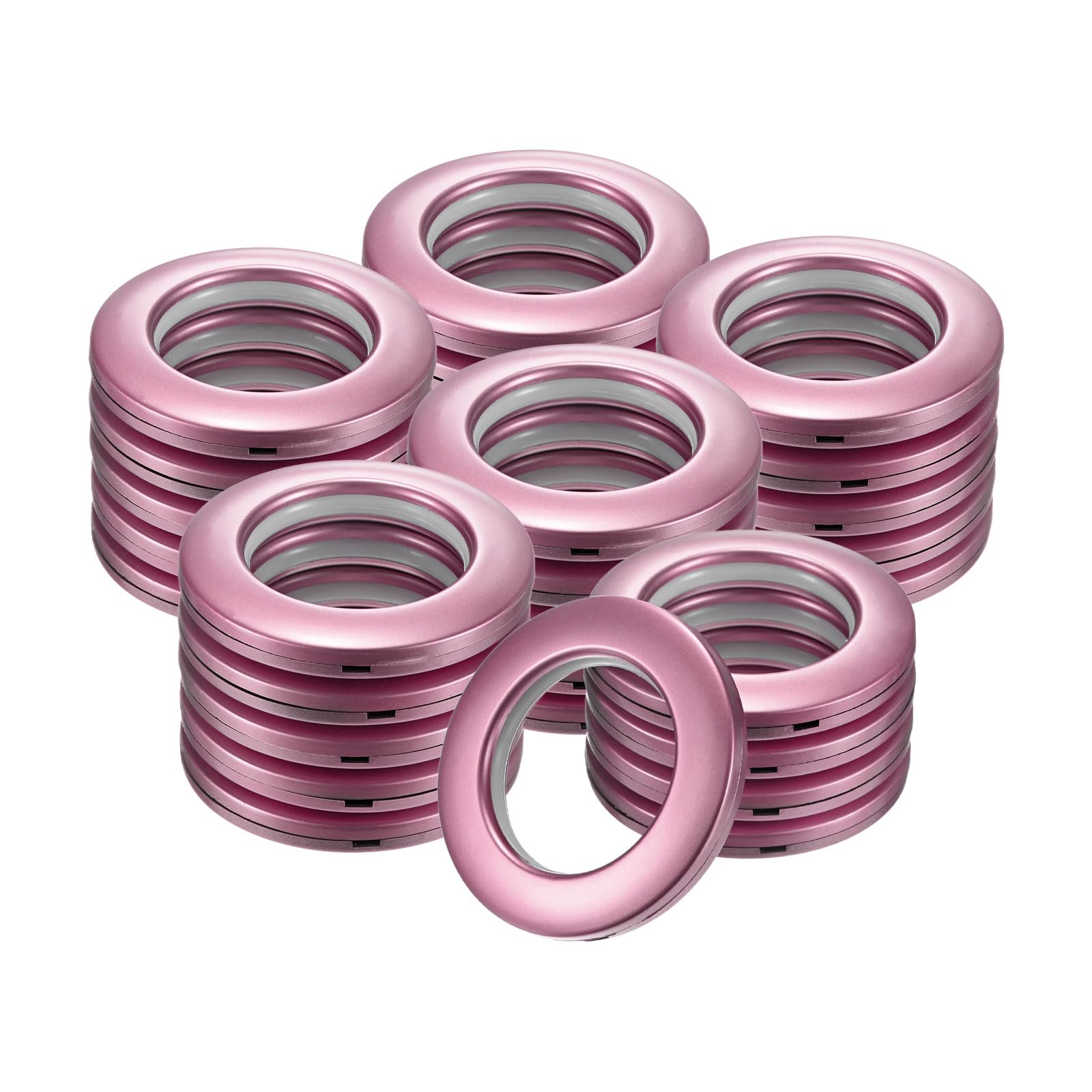 

METERXITY Пластиковые кольца для штор с внутренним диаметром, зажимы для штор, люверсы, нано-тихие римские кольца для дома, шторные люверсы, упаковка 25 штук, люверсы, 1-9/16