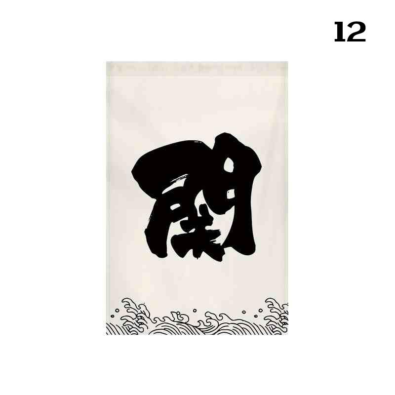 Japanese Style Door Head Half-curtain Kitchen Partition Cuisine Izakaya Sashimi Seafood Bistro Restaurant Decor Short Curtains