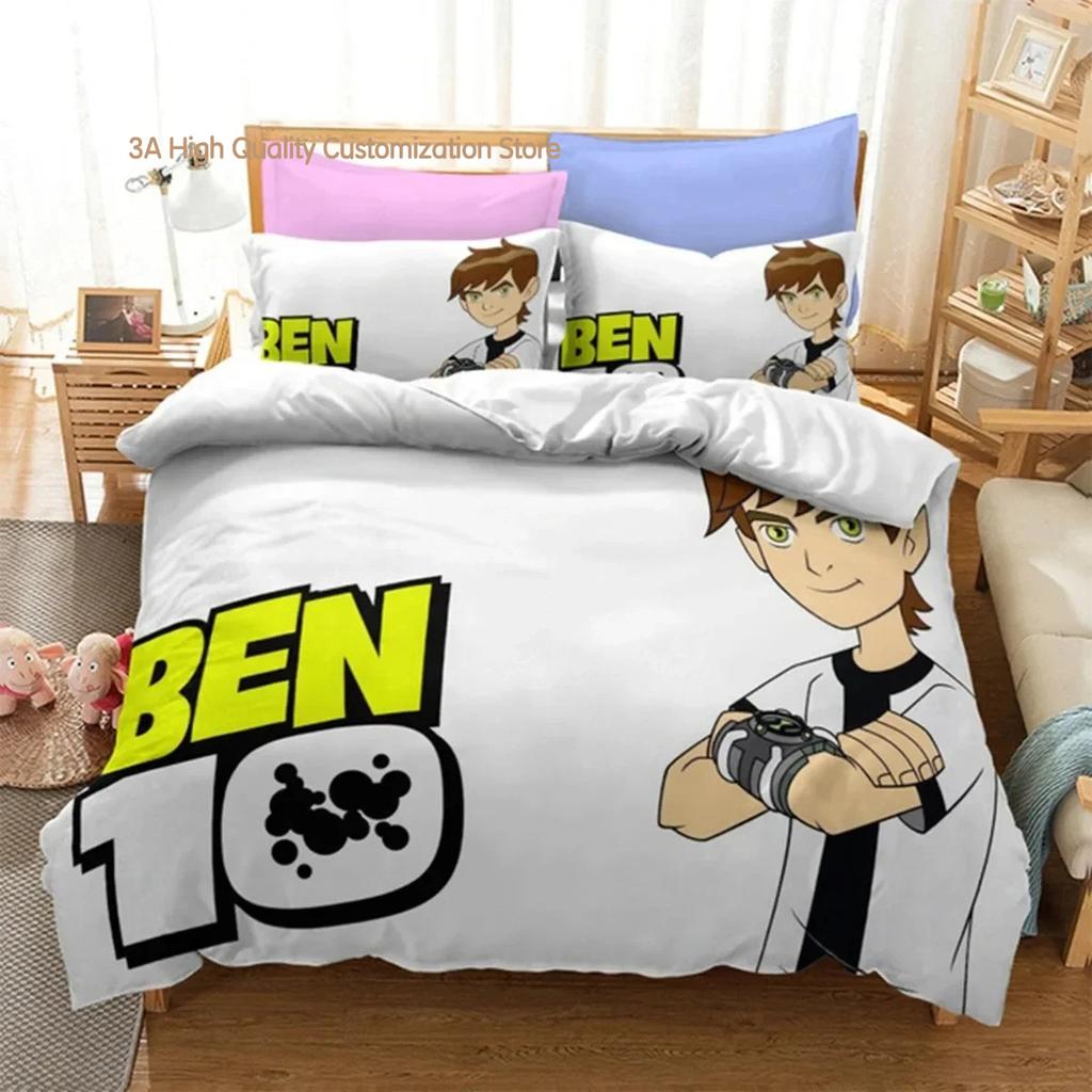 3d Print Ben Alien Force 10 Teenage Hacker Bedding Set Boys Girls Twin Queen Size Duvet Cover Pillowcase Bed Boys Adult