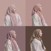Ramadan Muslim Chiffon Hijabs For Woman Plain Color Headscarf Long Shawl Scarf Thin Breathable Sunscreen Head Wrap Hijabs Scarf