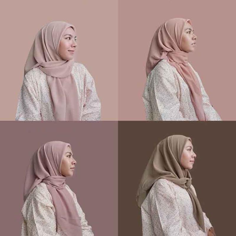 Ramadan Muslim Chiffon Hijabs For Woman Plain Color Headscarf Long Shawl Scarf Thin Breathable Sunscreen Head Wrap Hijabs Scarf