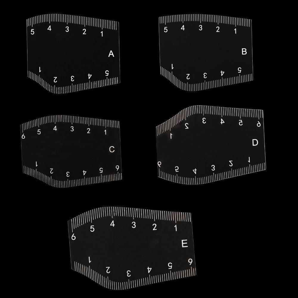

5Pcs Reusable Eyebrow Tattoo Mapping Ruler Fast Thrushcross Cards for Beginner 5Pcs