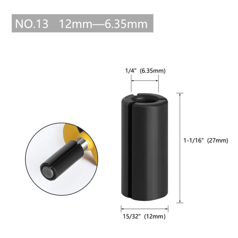 Engraving Machine Trimming Machine Adapter 6mm 6.35mm 8mm 10mm 12mm 12.7mm Milling Cutter Conversion Handle Router Bits