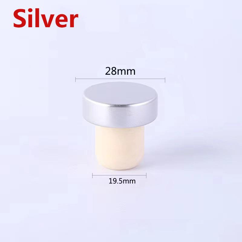 

Многоразовая пробка для бутылки вина, пробка-герметик, пробка для вина, крышка для бутылки вина, свадебные подарки, уплотнение для бара, кухонные аксессуары 19.5mm серебряный