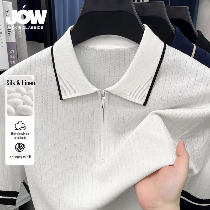 JOW Men s Cool-Touch Silk Blend Polo T-Shirt 3XL