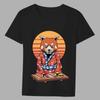 Men's T-shirt Basic Print Short Sleeve Anime Top Japanese Genki Cat Series Casual O-neck Youth Men's Commuter Comfortable Shirt