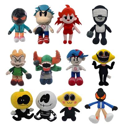 2 pçs/lote sexta-feira noite funkin skid bomba sexta-feira whitty namorado namorada prata pico brinquedos de pelúcia macio pelúcia brinquedos presente