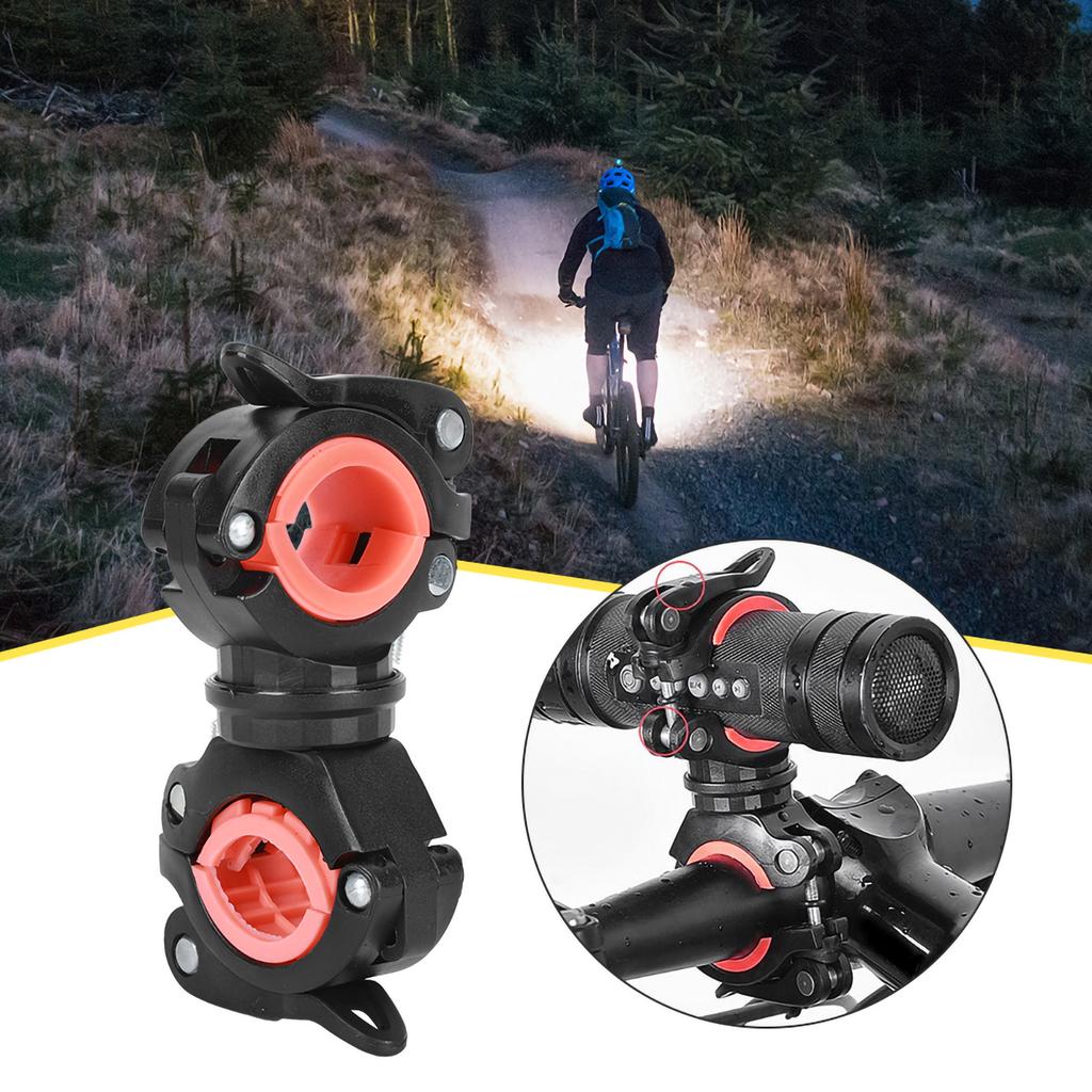 Black Multi Purpose 360 Degrees Rotatable Bicycle Flashlight Mount Clip Bike Front Light Fixed