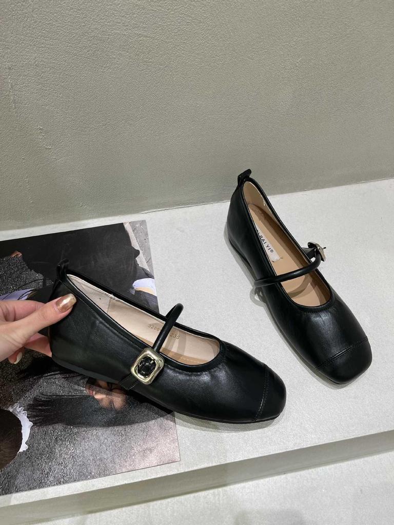 French Soft Leather Hidden Heel Mary Jane Shoes - Comfortable Commuter Style for Women