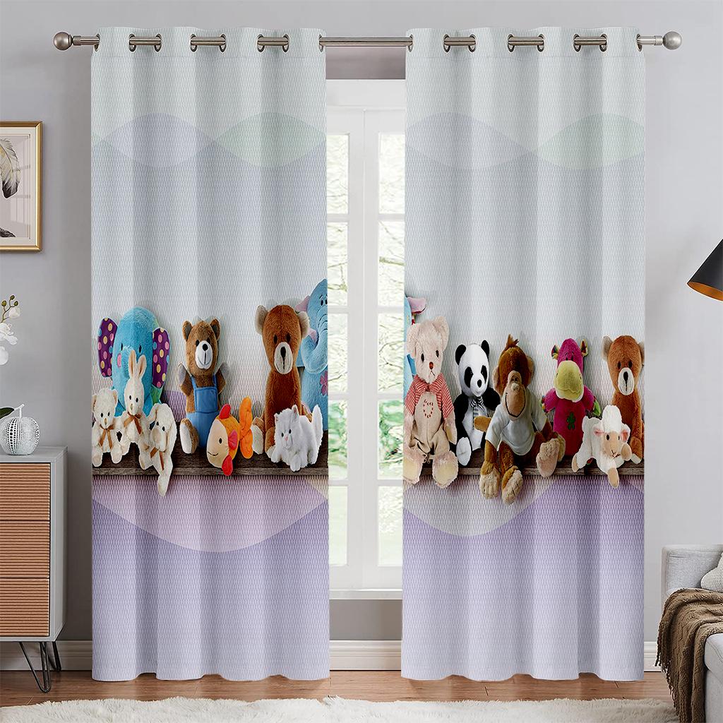 

Плотные теплоизоляционные шторы с изображением животных льва тигра, 3D-печатные шторы для спальни, гостиной, балкона, плотные шторы 2 шт. W100xH130(CM) folio&Rod pocket