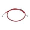 90cm35.4in Motorcycle Brake Tube Red Steel PVC Portable Universal Motorbike Accessory
