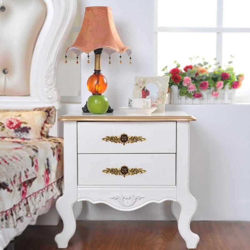 Rose Decorative Cabinet Knobs Floral Knob Cupboard Door Knobs Ivory White Drawer Pulls Cabinet Handle Knobs for Dresser Cabinet