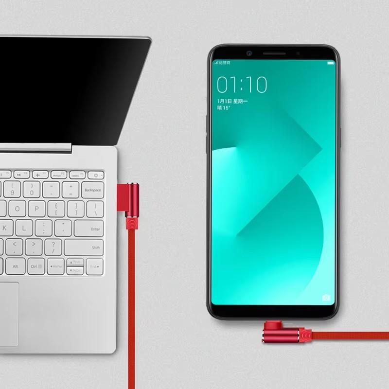 10A Dual Right Angle USB‑A to Type‑C Fast Charging Cable Nylon Braided 90‑Degree L‑Shape 0.25m 1m 1.5m 2m For Huawei Xiaomi