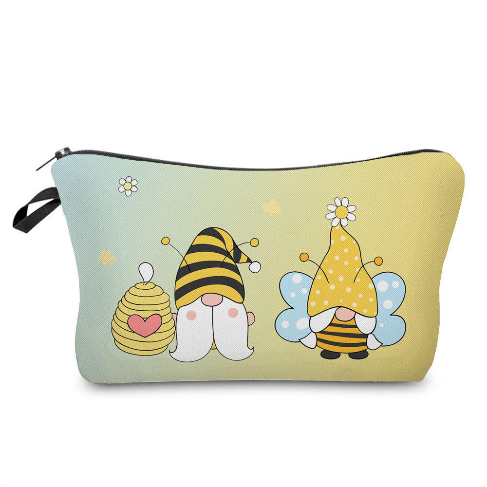 Damen Zwerge Druck Kosmetiktasche Toilettenartikel Organisieren Reise Aufbewahrungstasche 6392