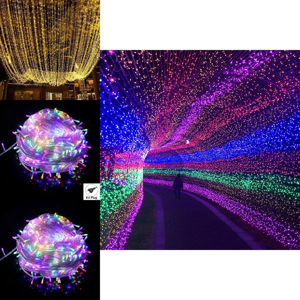 LED-Lichterketten für den Außenbereich mit 200 LEDs, 20 m, wasserdicht, für Urlaubs- und Hochzeitsdekoration