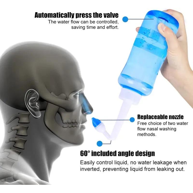 300/500ML Nose Wash Cleaner Nasal Irrigator Rinse Bottle Nose Protector Avoid Allergic Rhinitis For Adults Children Neti Pots