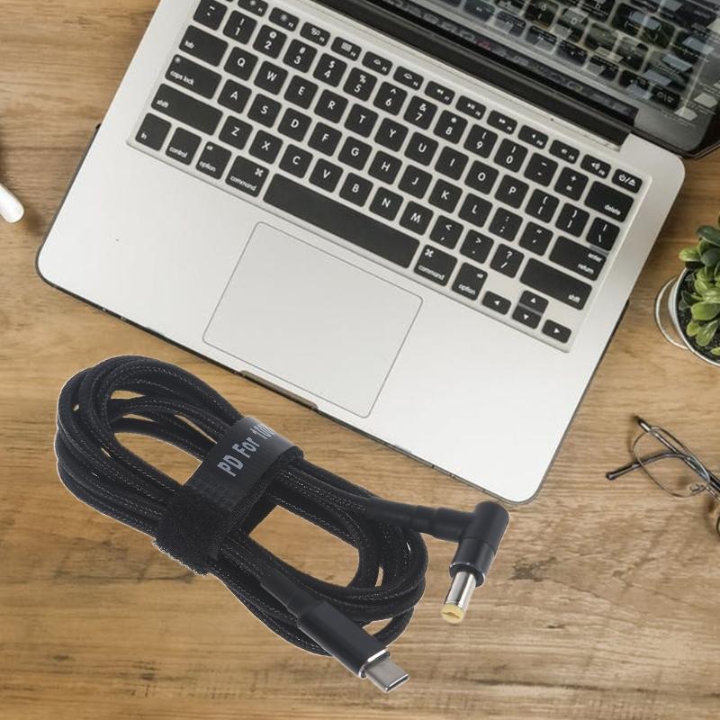 USB Type C USB-C to for DC 18.5-20V 5.5 x 1.7 mm Power Plug PD Emulator Trigger Cable for Laptop