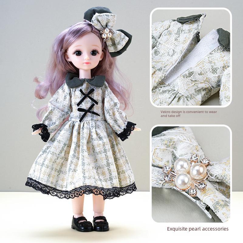 30 cm großes Barbie-Puppen-Prinzessinnen-Ankleideset – Spielhauskostüme für Mädchen