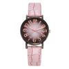 Crocodile Pattern Shockproof Leather Strap Women's Quartz Wristwatch: Versatile Fashion Accessory for Students