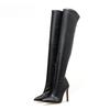 Fashion Women Over-the-Knee Winter Over The Knee Women Stretch High Heels Slip on Shoes for Women Pointed Toe Long Boots Botas De Mujer