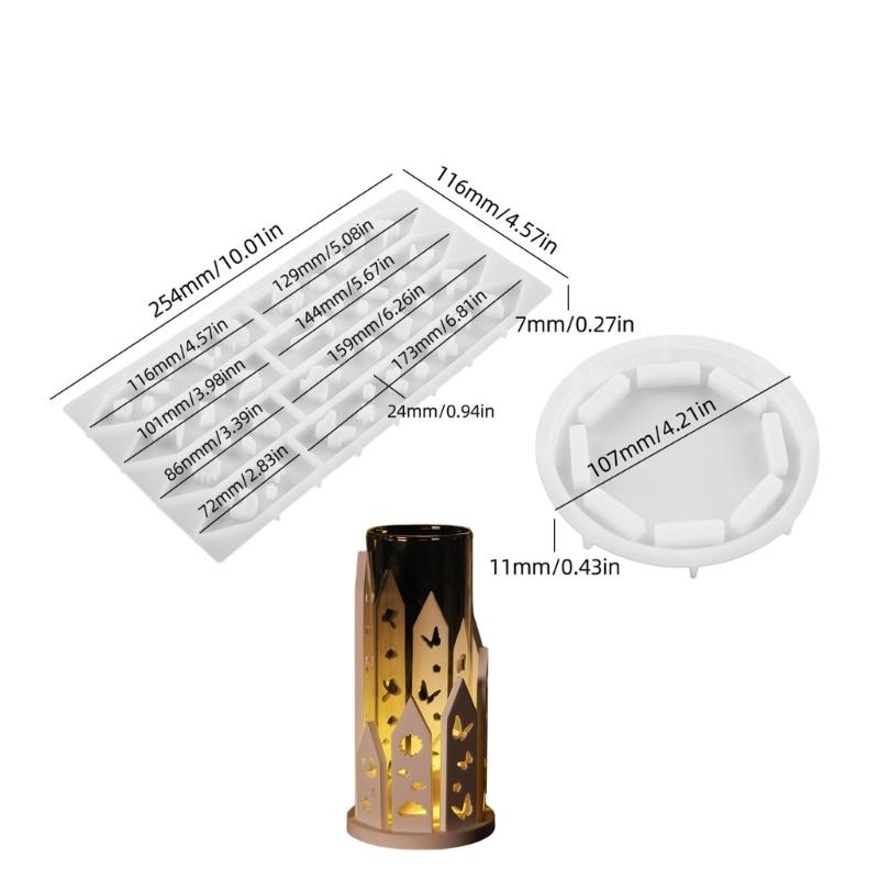 3D Silicone House Candle Holder Mold Handmade Crafting Moulds Hollow House Moulds for Resin Crafts and Home Decoration