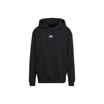 adidas Logo Solid Color Sports Hoodie Men Tops Black HE4354