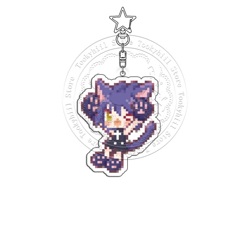 Shugo Chara Pixel Keychain Acrylic Yoshimo Miku Exquisite Utsumi Student Bag Decorate Accessories Pendant Eru Key Ring Gift