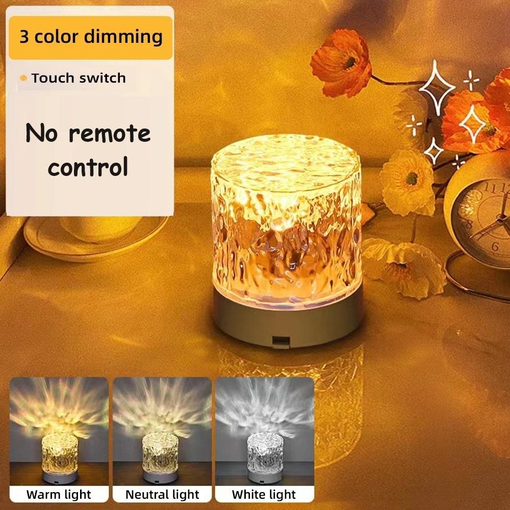 

LED Crystal Table Lamp Light Projector 3/16 Colors Touch Adjustable Romantic Crystal Atmosphere Light USB Touch Night Light