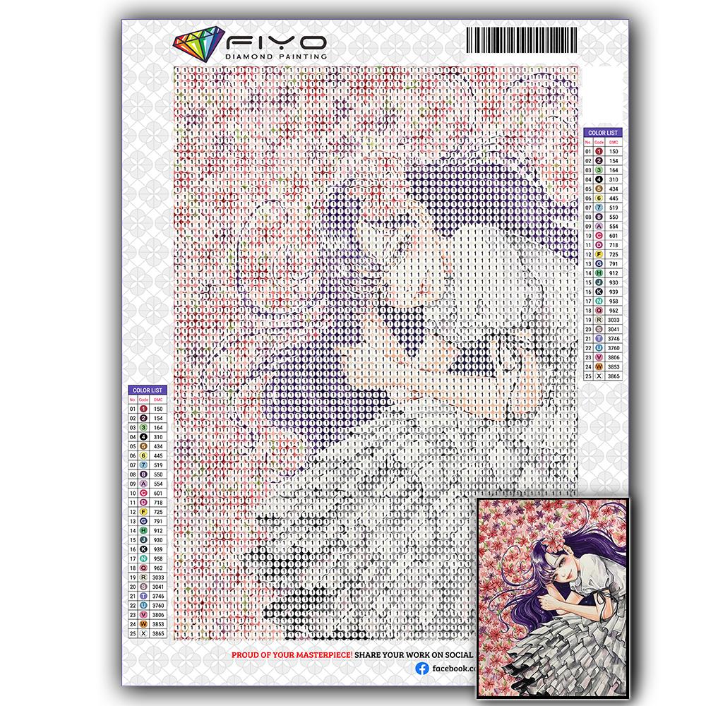 Diamond Painting Kit Maiden Girl 5D DIY Diamond Embroidery Portrait Pictures of Rhinestones Mosaic Decoration