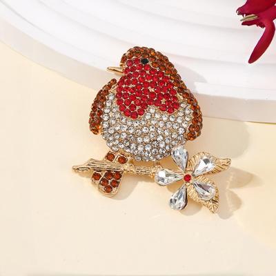 Exquisite Rhinestone Small Bird Brooch for Women - Cute Pin for Sweaters & Coats