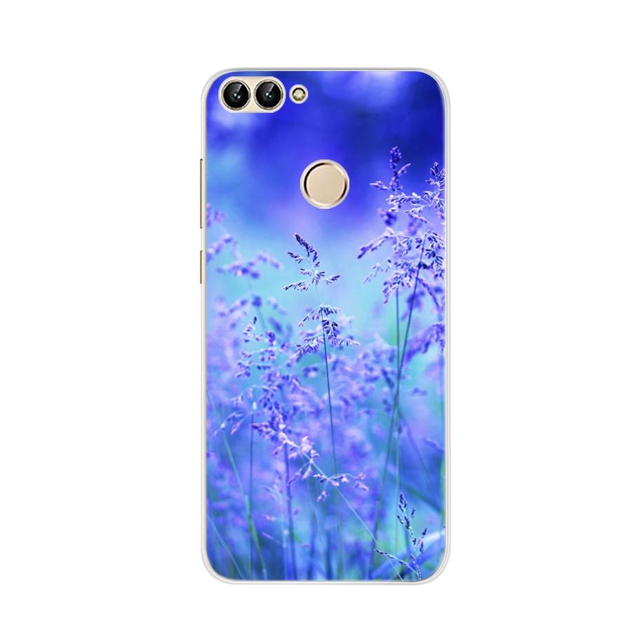 For Huawei P Smart Case TPU Soft Silicon Lavender Flower Back Cover Phone Case For Huawei P Smart 2018 FIG-LX1 PSmart Case 5.65"
