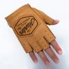 Retro Style Cowhide Motorcycle Outdoor Cycling Off Road Sports Summer Anti Slip Wear Resistant Leather Gloves Men's Motorcycle Half Finger