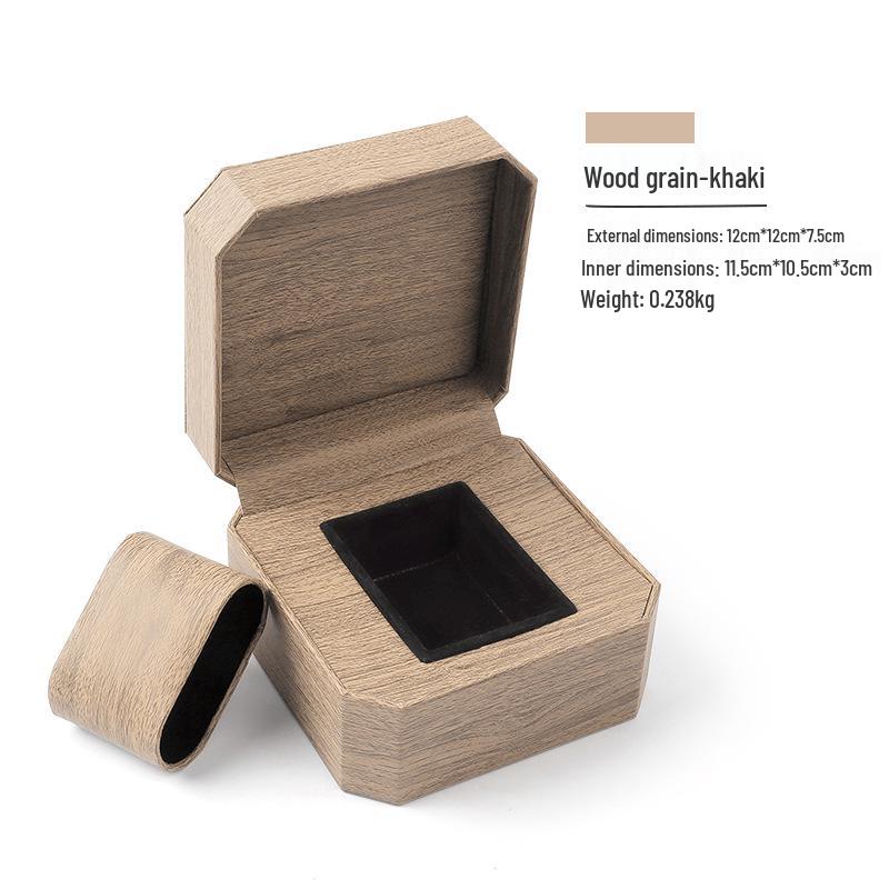 Men's Portable PU Leather Octagonal Watch Storage Box