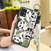 Panda Cartoon Phone Case For UMIDIGI A11 Pro Max Soft Case Wristband Ring Dirt-resistant Silicone Shockproof Wrist Strap