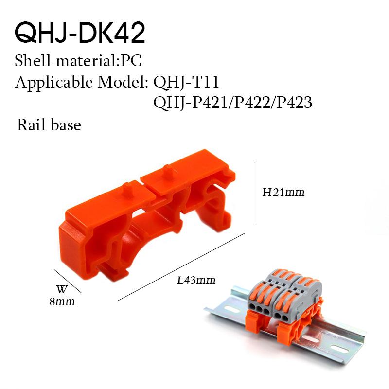 50PCS Wire Connectors Mini T Rail Fast Universal Compact Conductor Wiring Cable Electrical Connector Push-in Butt Terminal Block