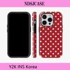 Phone Case for iPhone 17 16e 16 15 14 13 12 11 Air Pro Max Plus Magnetic Double-layer Back Cover Luxury Clmj SWAG Holly Dots
