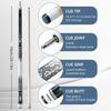 KONLLEN ProTaper Canadian Maple Adult Pool Cue Deflection Tip Professional Pool Cue Set with Extension and (Low Shaft, 10.5mm/11.5mm/12.5mm Sizes).
