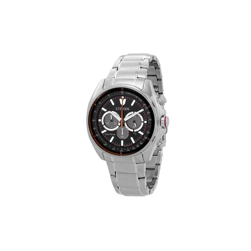 

CITIZEN 100 meters waterproof, solar Quartz, Steel Strap, , 44.8mm men s watch, black dial CA4561-89E чорний