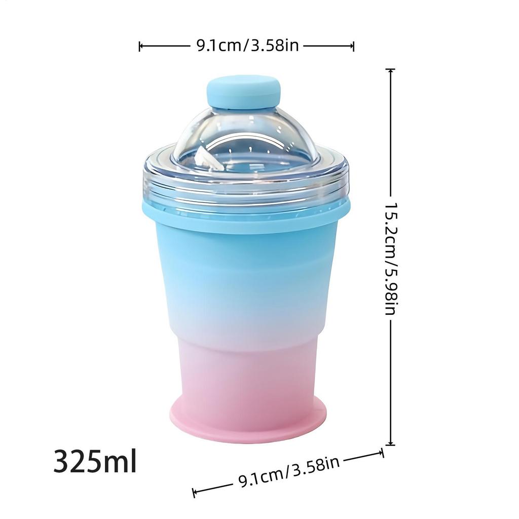 Ice Mold Cup With Lid 325ml Folding Iced Juice Making Ice Ball Maker Mold For Travelers Bartenders Home Office Parties Camping