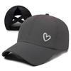 Womens Baseball Cap With Breathable And Cross Design Love Embroidery Heart
