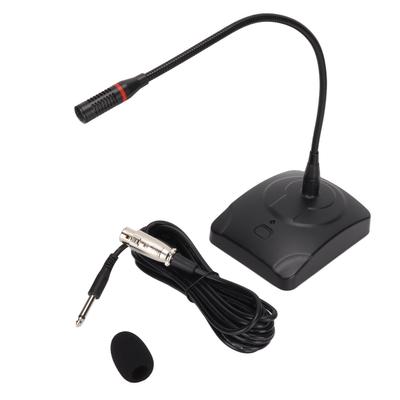 Schwanenhalsmikrofon Desktop 6,35mm Kabel Schwanenhalsmikrofon mit Licht für Konferenzen Broadcast
