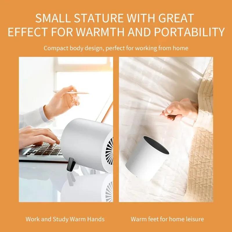 Kleiner Desktop-Heizlüfter, Kreativ geformter Heizlüfter zur schnellen Erwärmung Nackenwärmer elektrischer Heizlüfter tragbar Fußwärmer Handwärmer