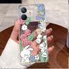 Bumper Soft Silicone TPU Clear Casing For Vivo Y55 2022 4G/T1 4G/iQOO Z6 44W Beautiful Palace Painted Shockproof Cover