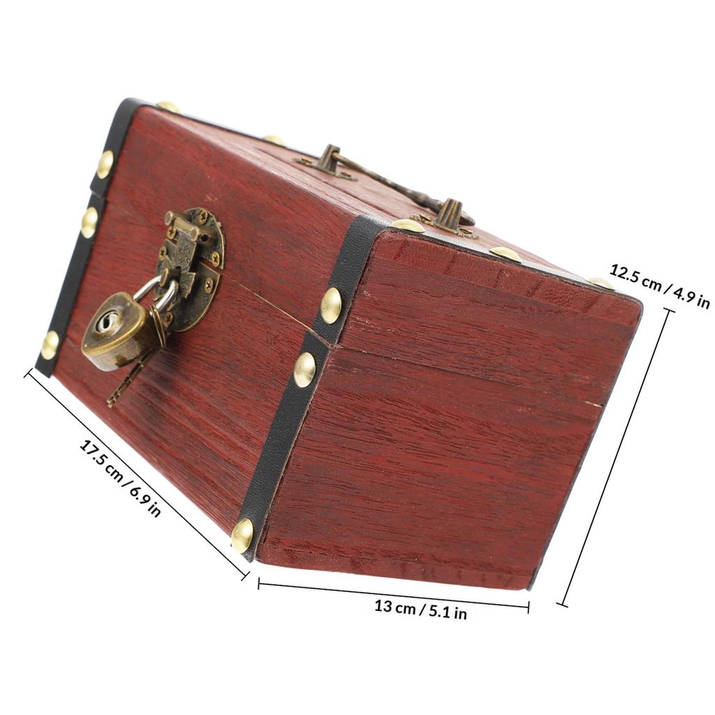 1Pcs Wooden Money Saving Bank Creative Heart Lock Storage Box Decorative Home Office Ornament Saving Box Premium Wood